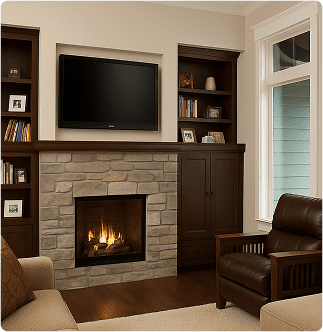 gas and wood gas and wood